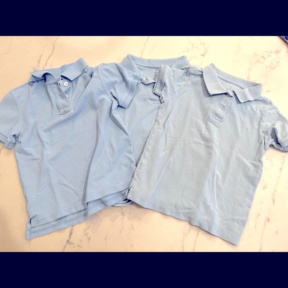Light blue uniform shirts, 5T